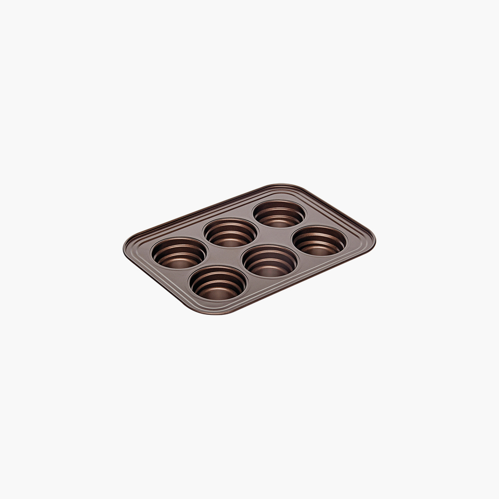 Forma na 6 muffinů, ocelová, nepřilnavá Liba 29х21х3,7 cm,