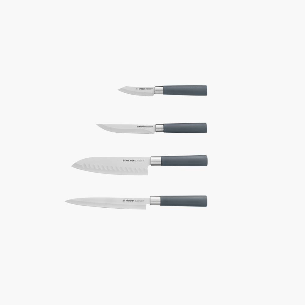 Sada z 4 kuchyňských nožů s univerzálním blokem Haruto 